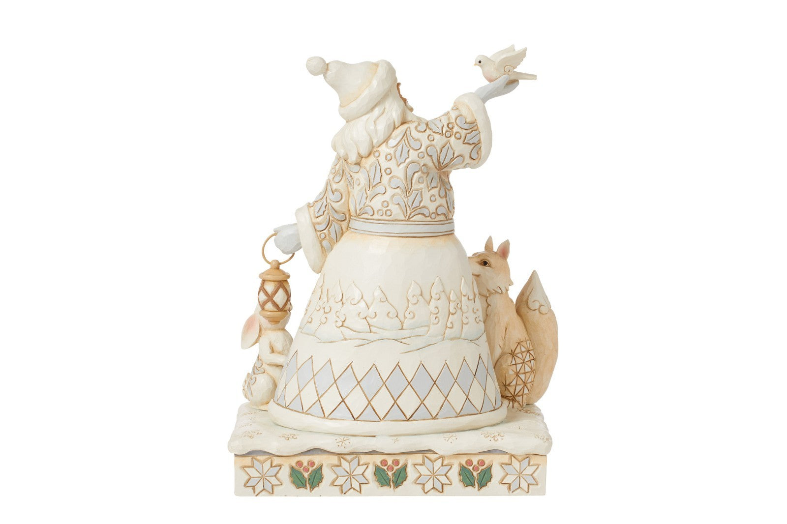 Jim Shore, Heartwood Creek, Christmas: White Woodland Santa Holding Dove