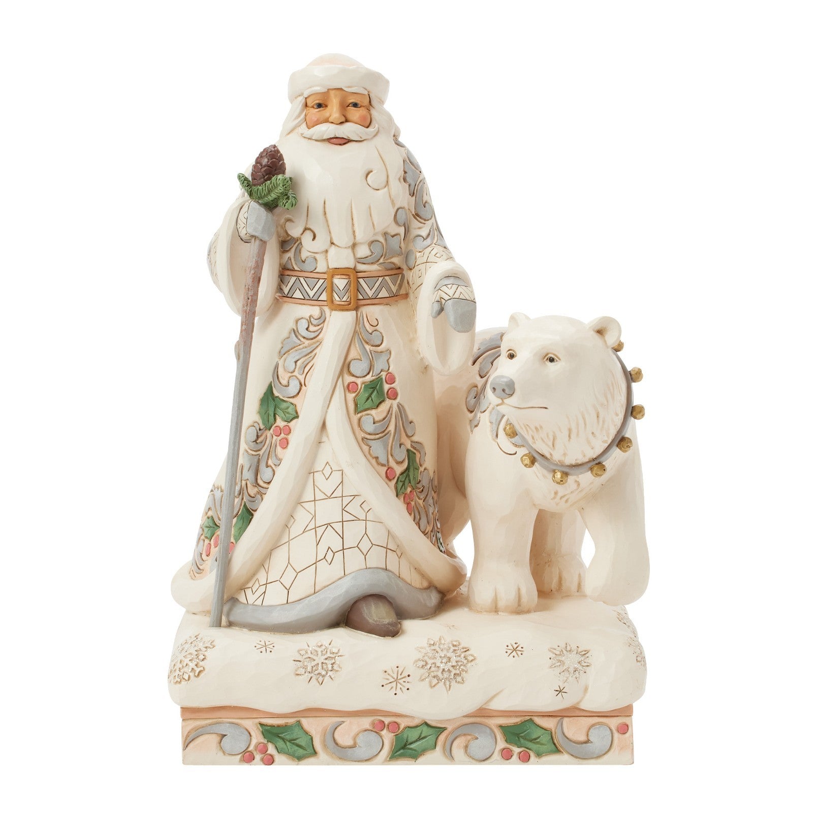 Jim Shore, Heartwood Creek: Christmas, Woodland Santa with Bear