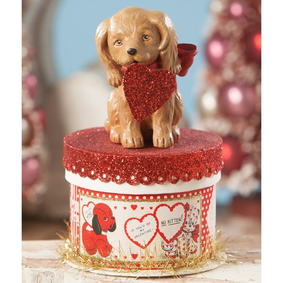 Bethany Lowe Designs: Valentine's Day; Puppy Love on Box, TL8692