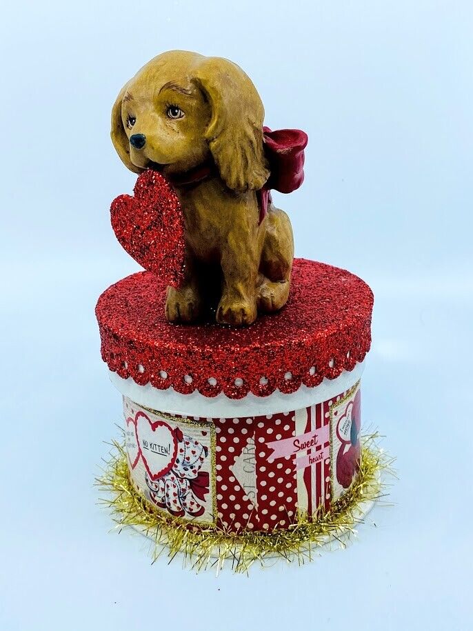 Bethany Lowe Designs: Valentine's Day; Puppy Love on Box, TL8692