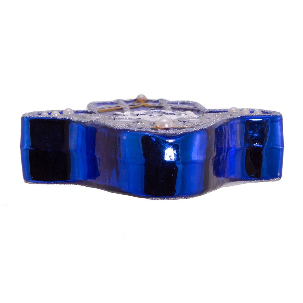 Kurt Adler: Hanukkah; Noble Gems™ Glass Hanukkah Hamsa Hand Ornament