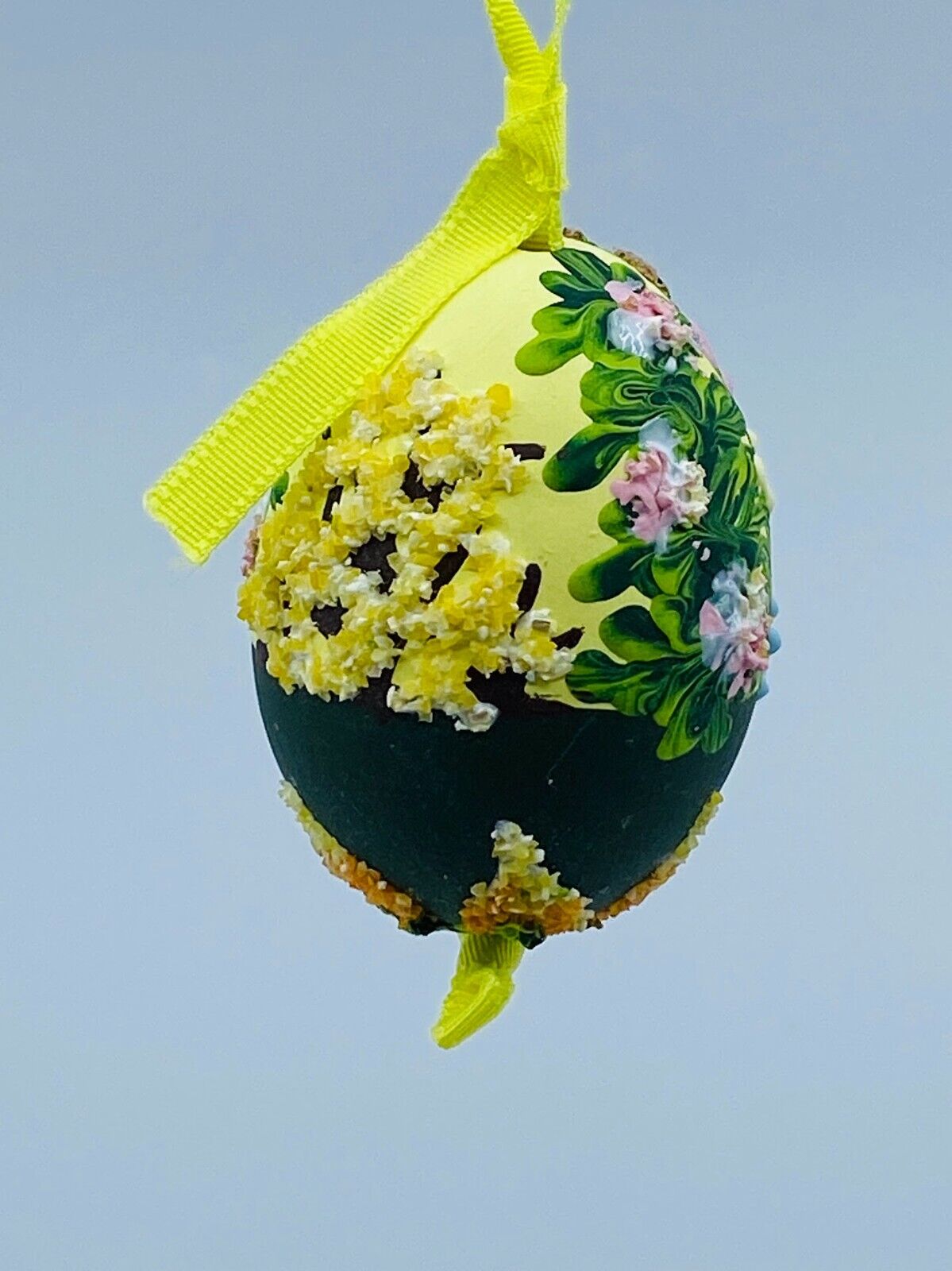 Peter Priess Easter Egg Ornament; Easter Bunny in Garden