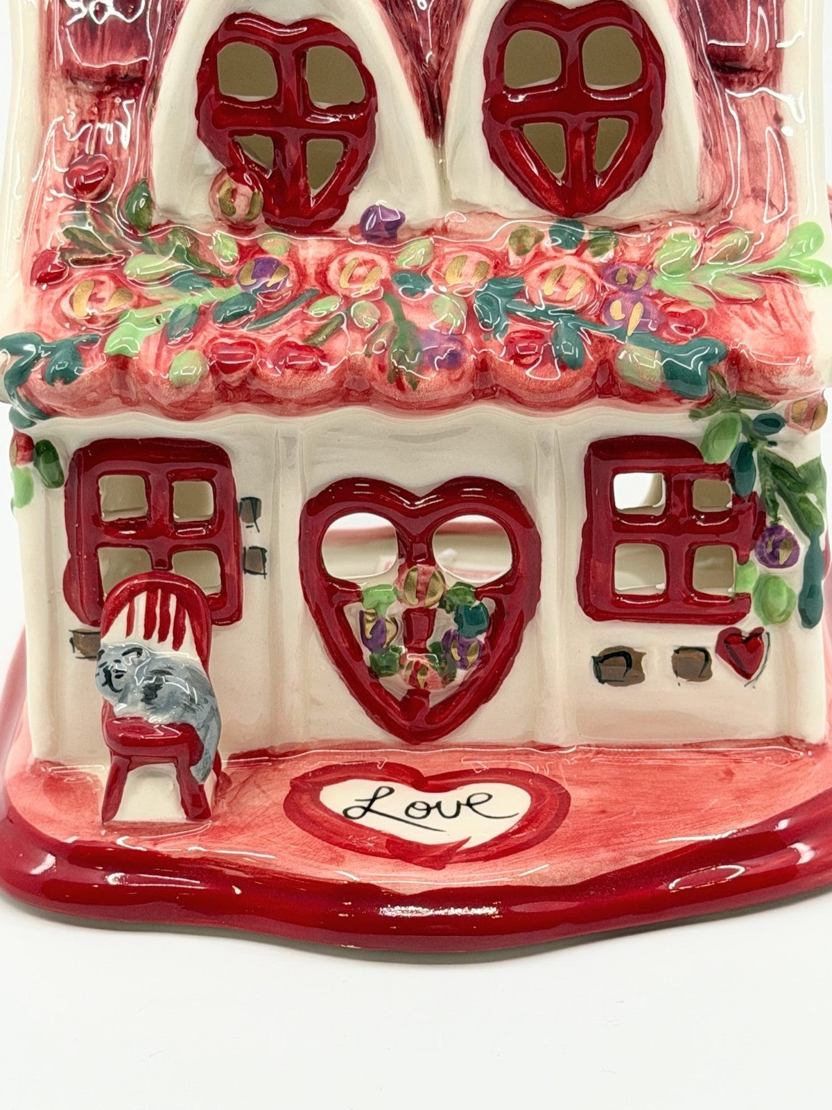 Blue Clayworks: Heather Goldminc, Valentine's Day, Hearts & Roses Candlehouse 