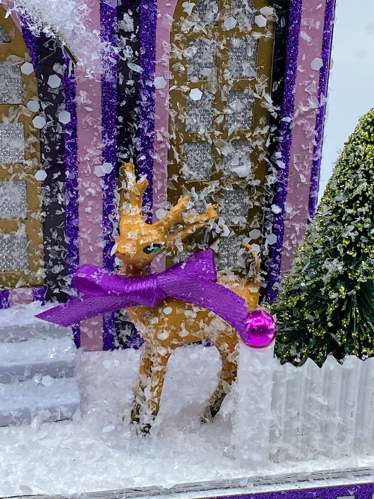 Cody Foster Christmas Light Up House, Glitter House, Purple Manor, HOU-387