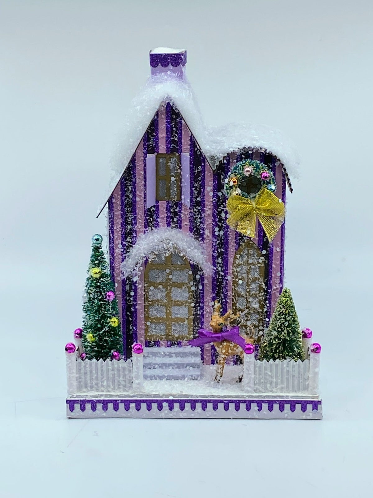 Cody Foster Christmas Light Up House, Glitter House, Purple Manor, HOU-387
