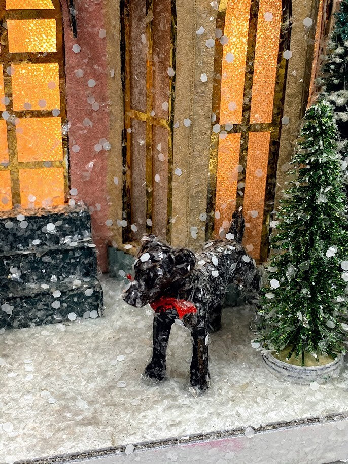 Cody Foster Christmas Light Up House, Putz House, Glitter House; Pink Chateau