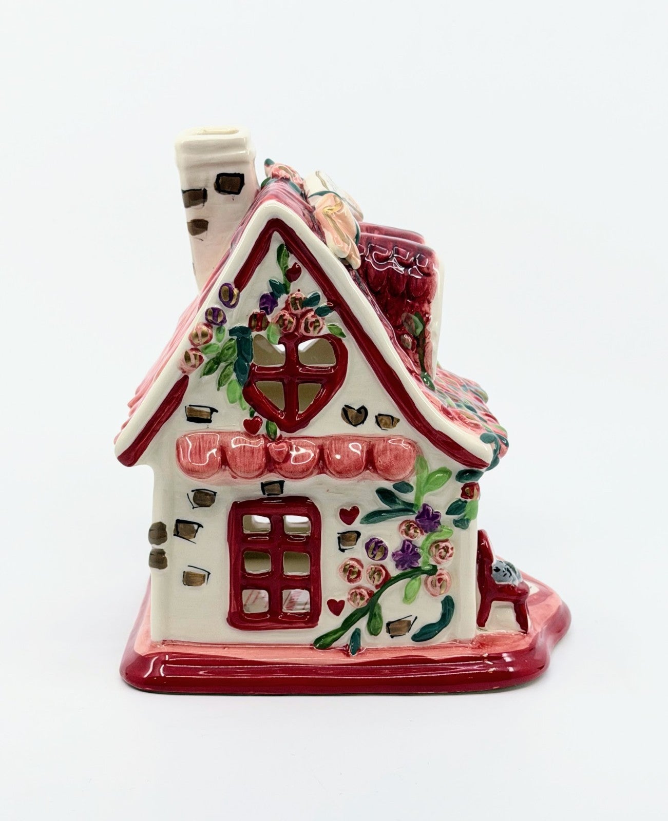 Blue Clayworks: Heather Goldminc, Valentine's Day, Hearts & Roses Candlehouse 