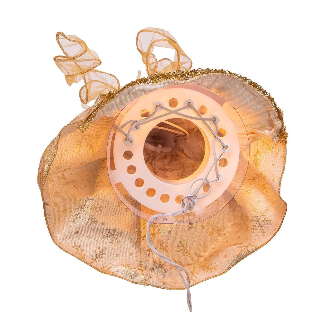 Kurt Adler Angel Tree Topper: 12" Gold, 10LT, #UL2225