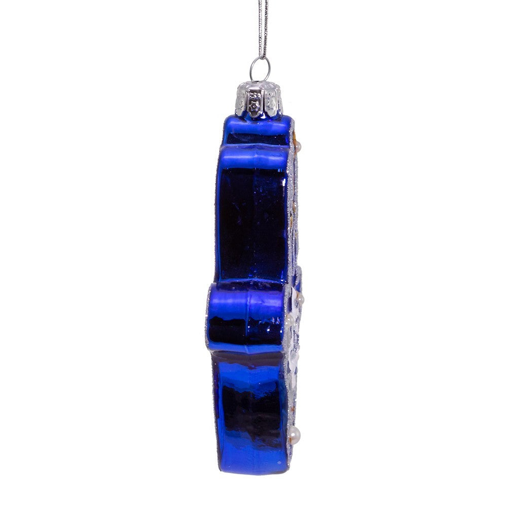 Kurt Adler: Hanukkah; Noble Gems™ Glass Hanukkah Hamsa Hand Ornament