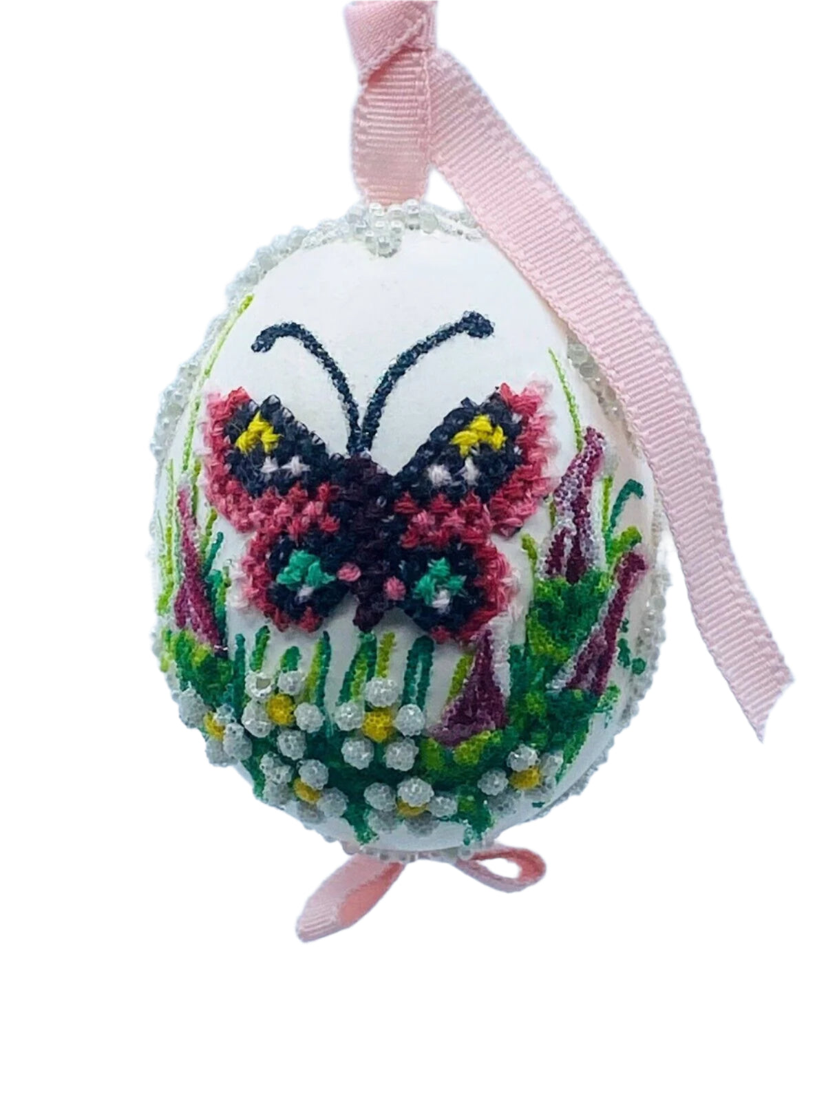 Easter Egg: Peter Priess, Spring Egg Ornament, Butterfly Garden