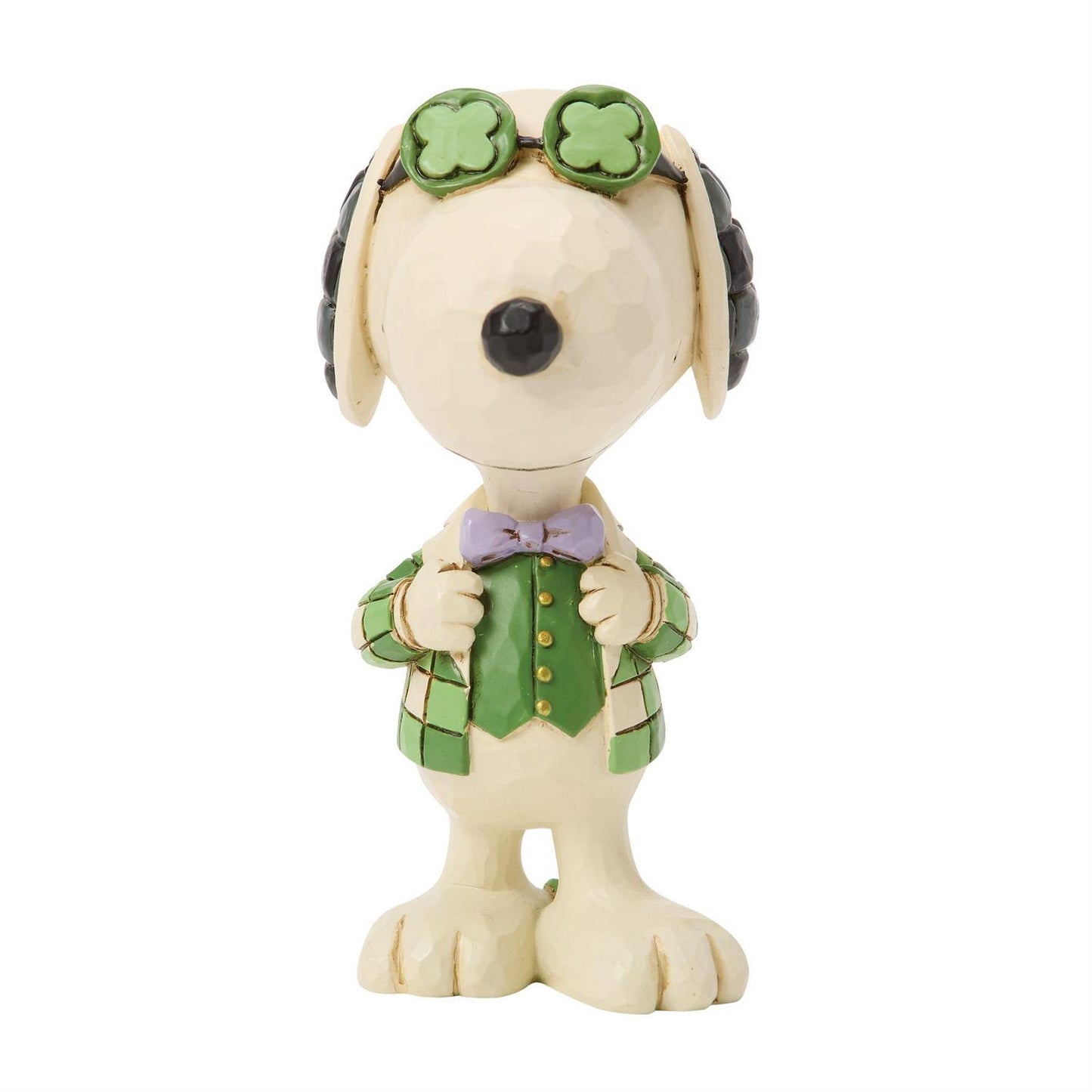 Peanuts by Jim Shore: Snoopy in Plaid w/Shamrock Glasses