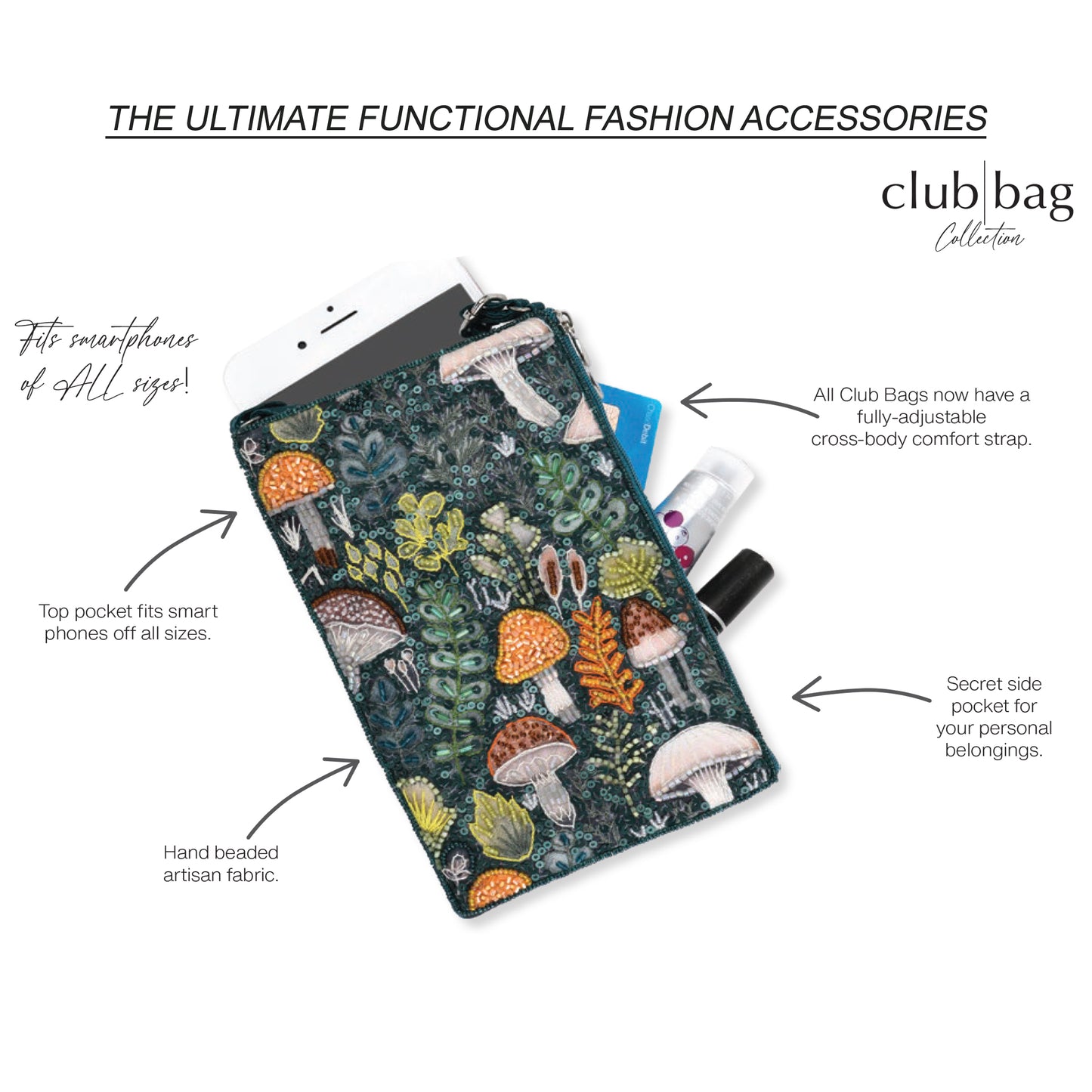 Bamboo Trading Company Club Bag: Bee Kind, Item# SHB808