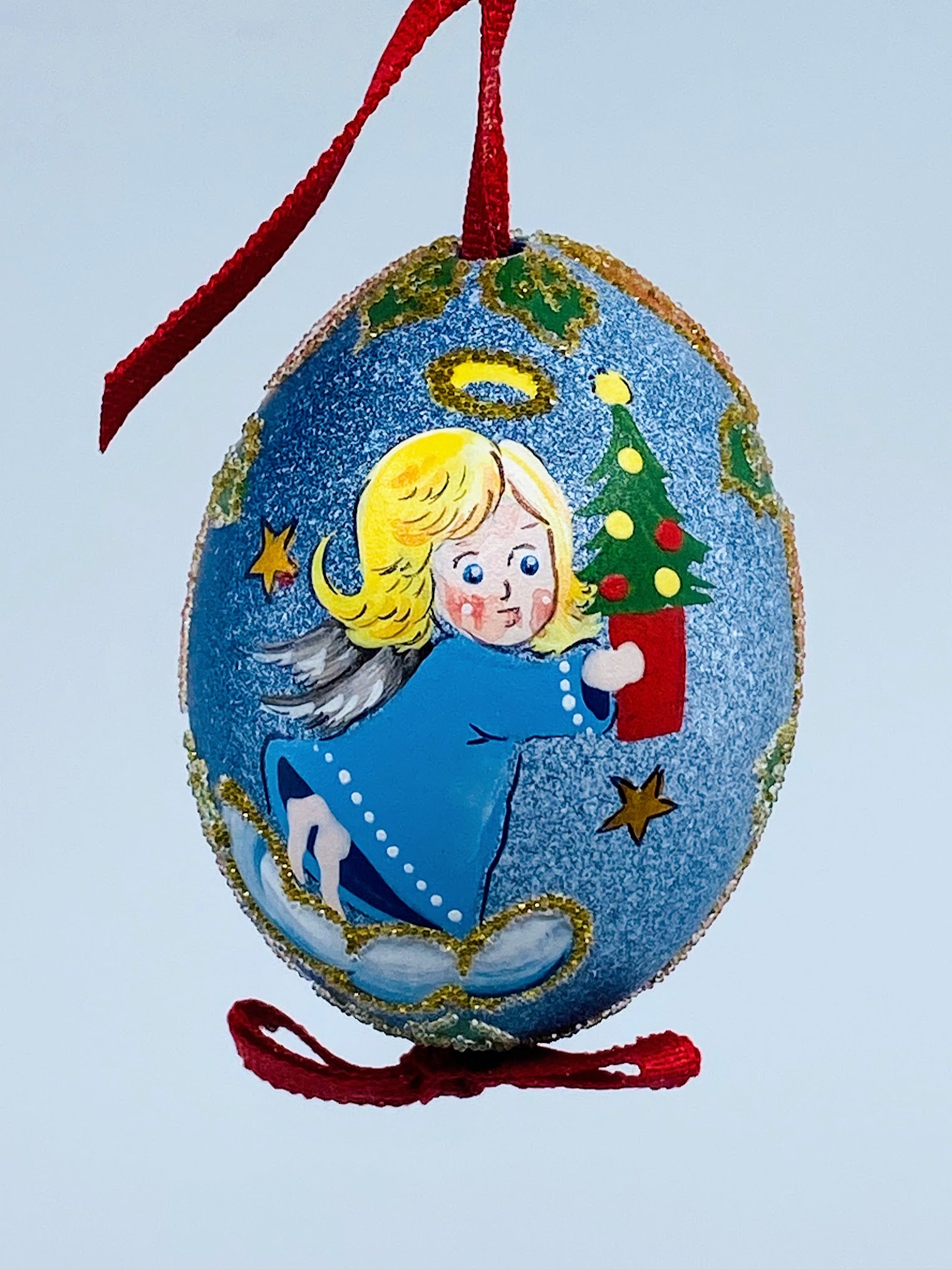 Christmas Egg Ornament: Christmas Angel