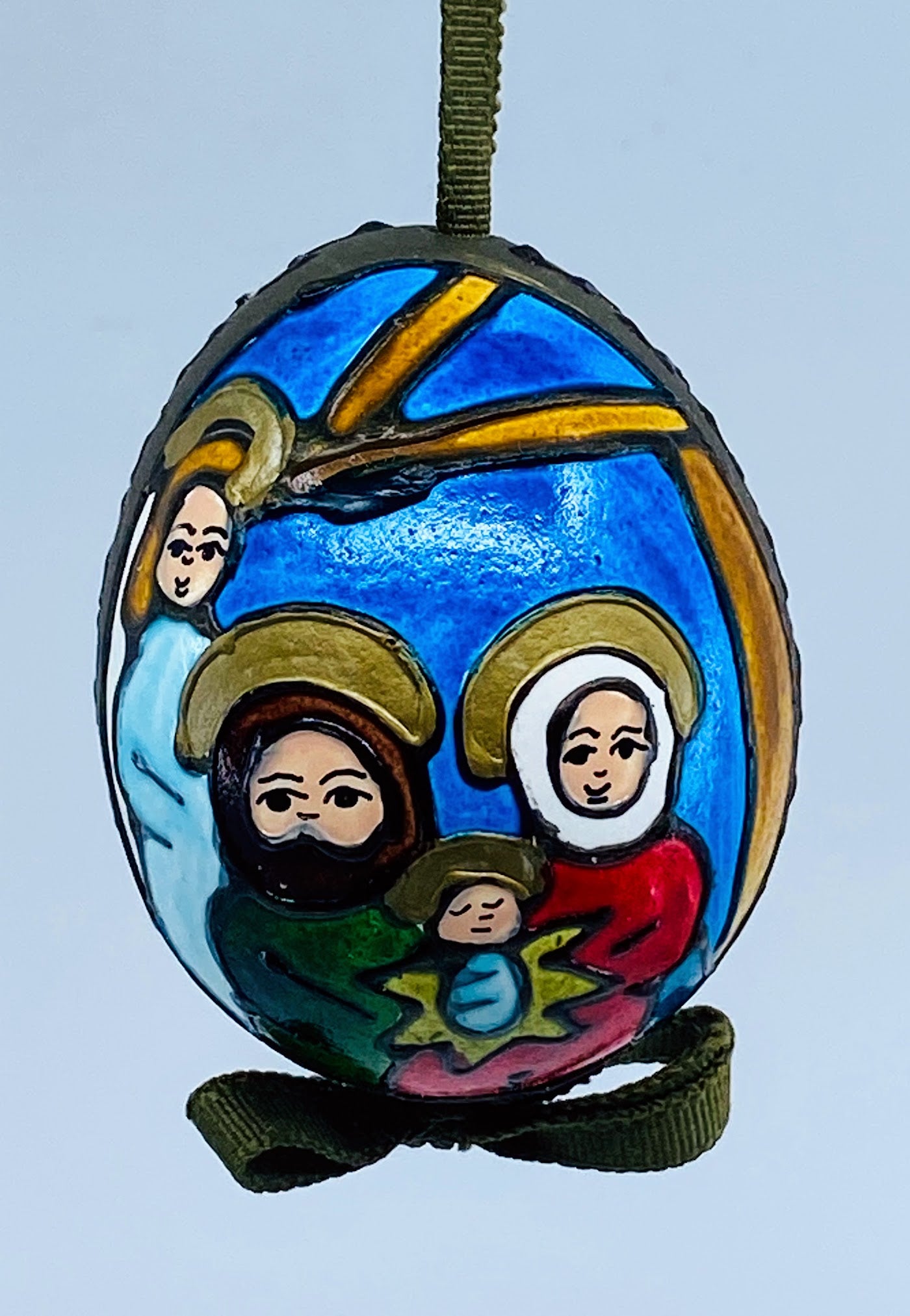 Christmas Egg Ornament: Holy Family