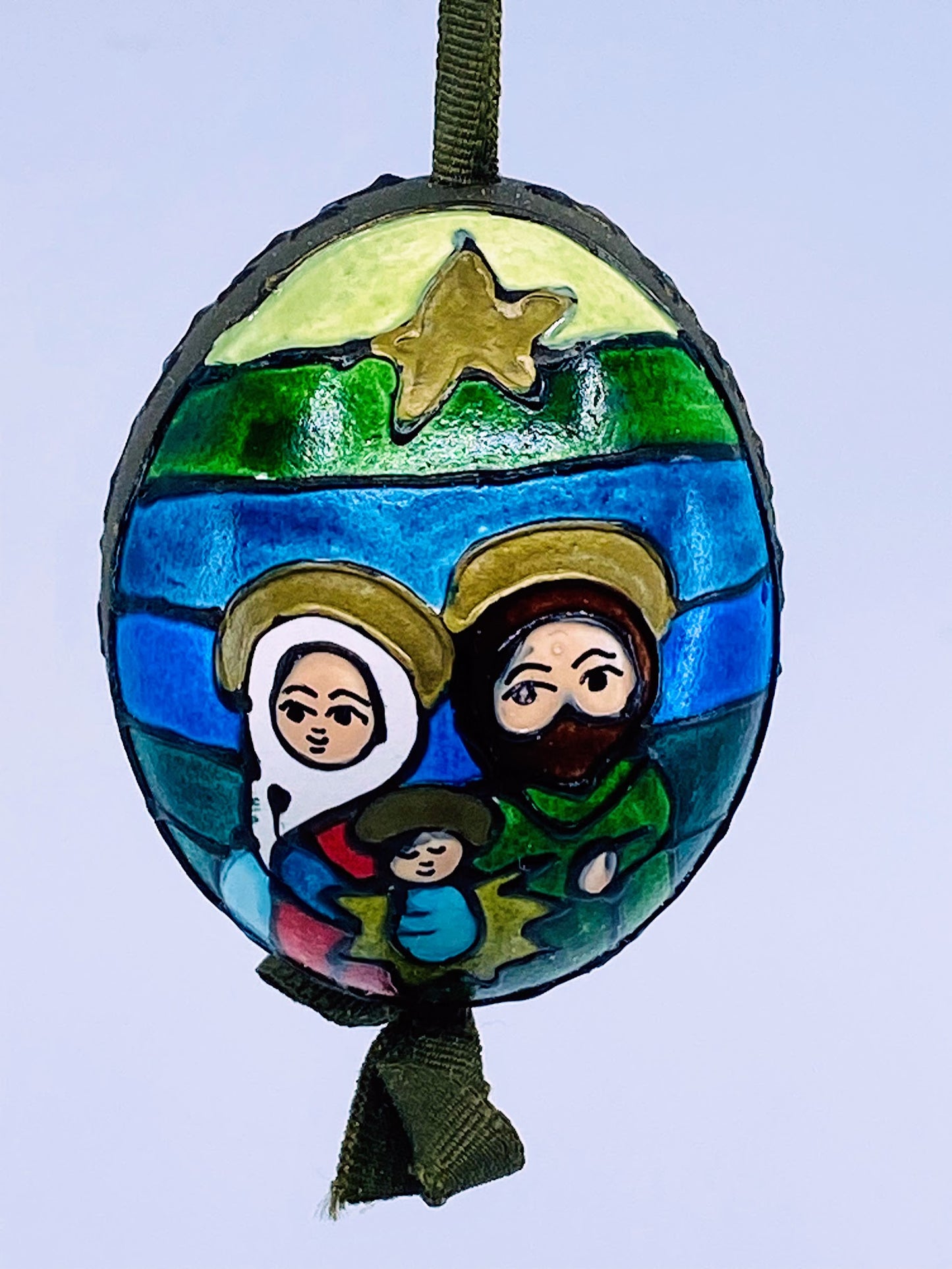 Christmas Egg Ornament: Holy Family