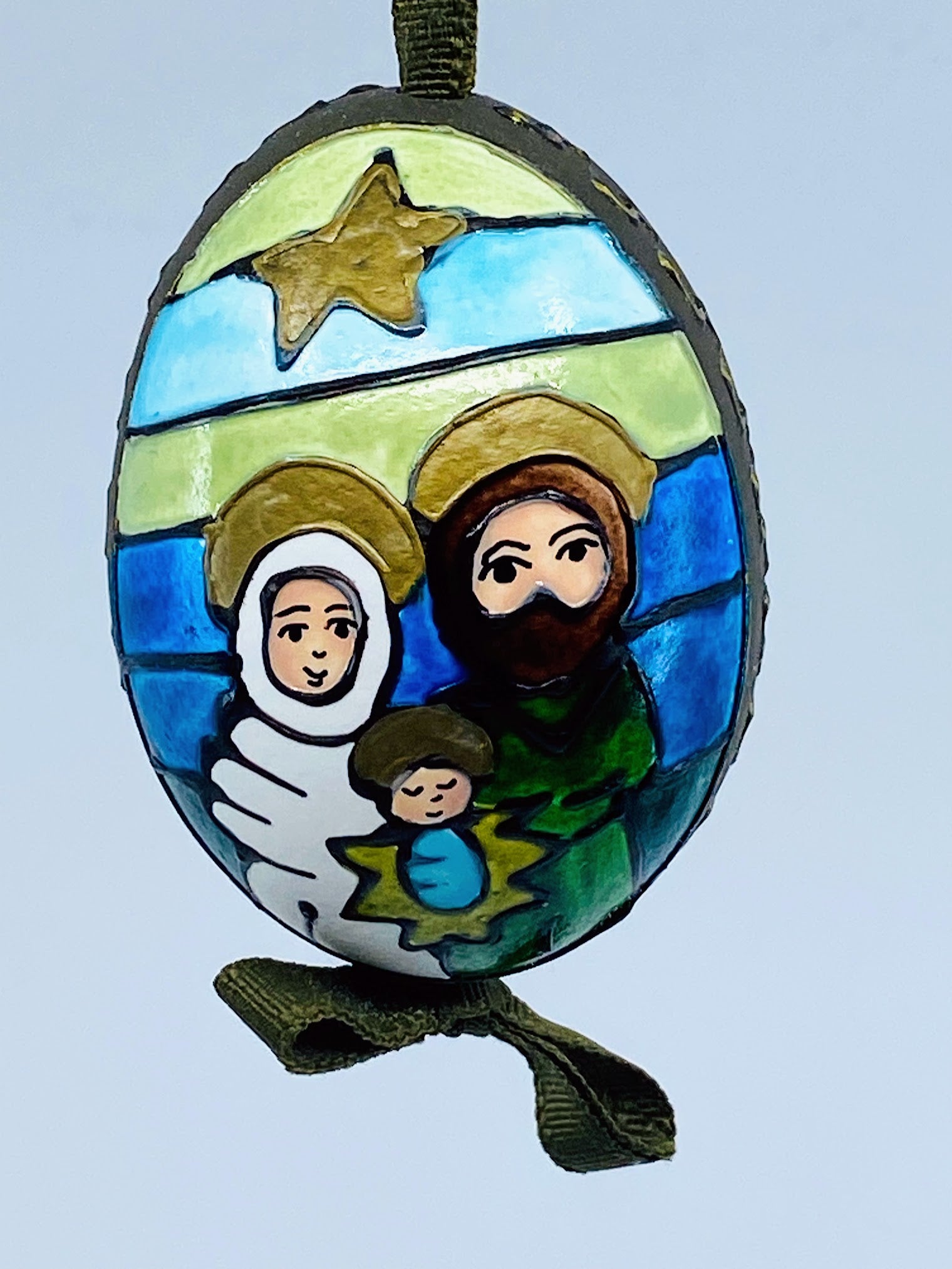 Christmas Egg Ornament: Holy Family