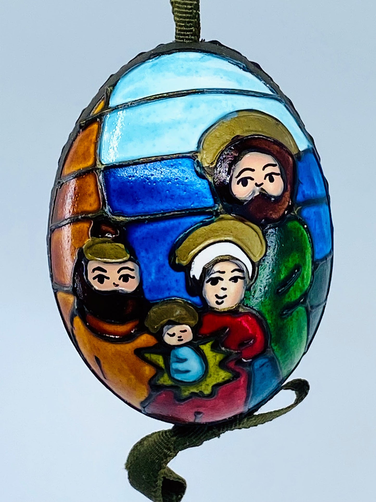 Christmas Egg Ornament: Holy Family