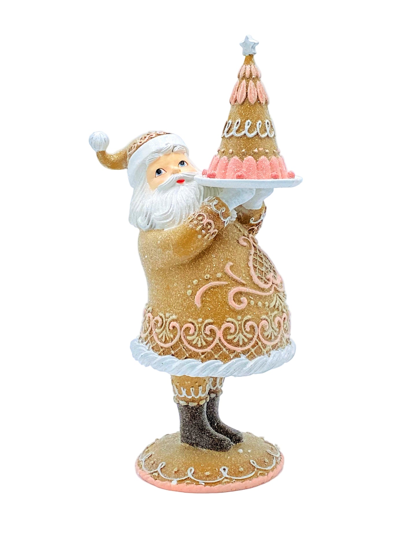 December Diamonds: Pink Gingerbread Santa
