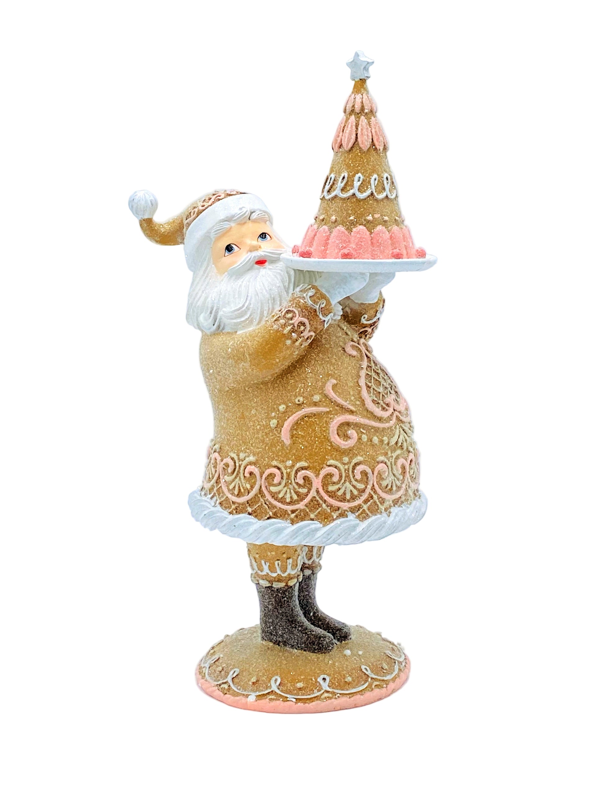 December Diamonds: Pink Gingerbread Santa