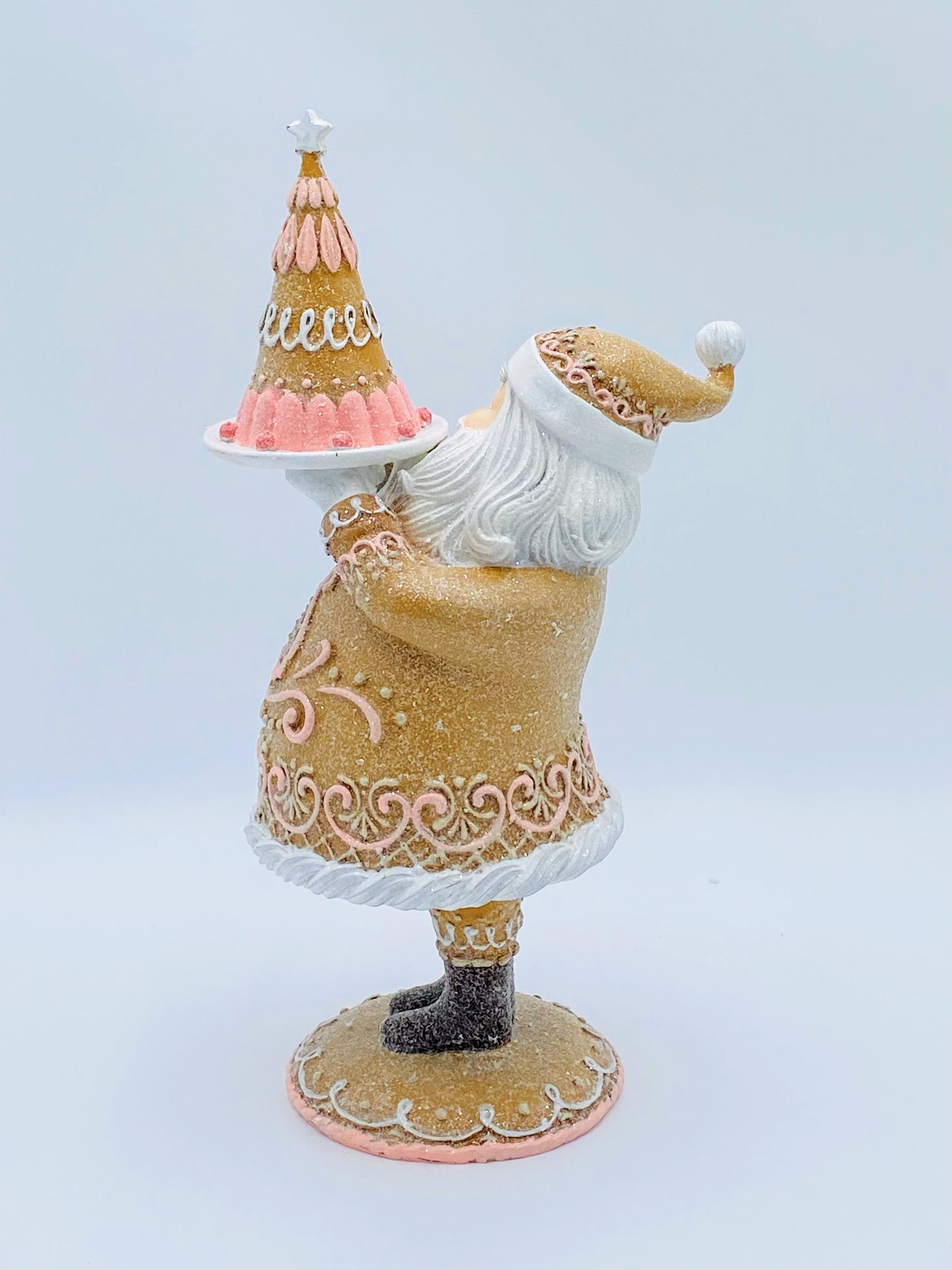 December Diamonds: Pink Gingerbread Santa