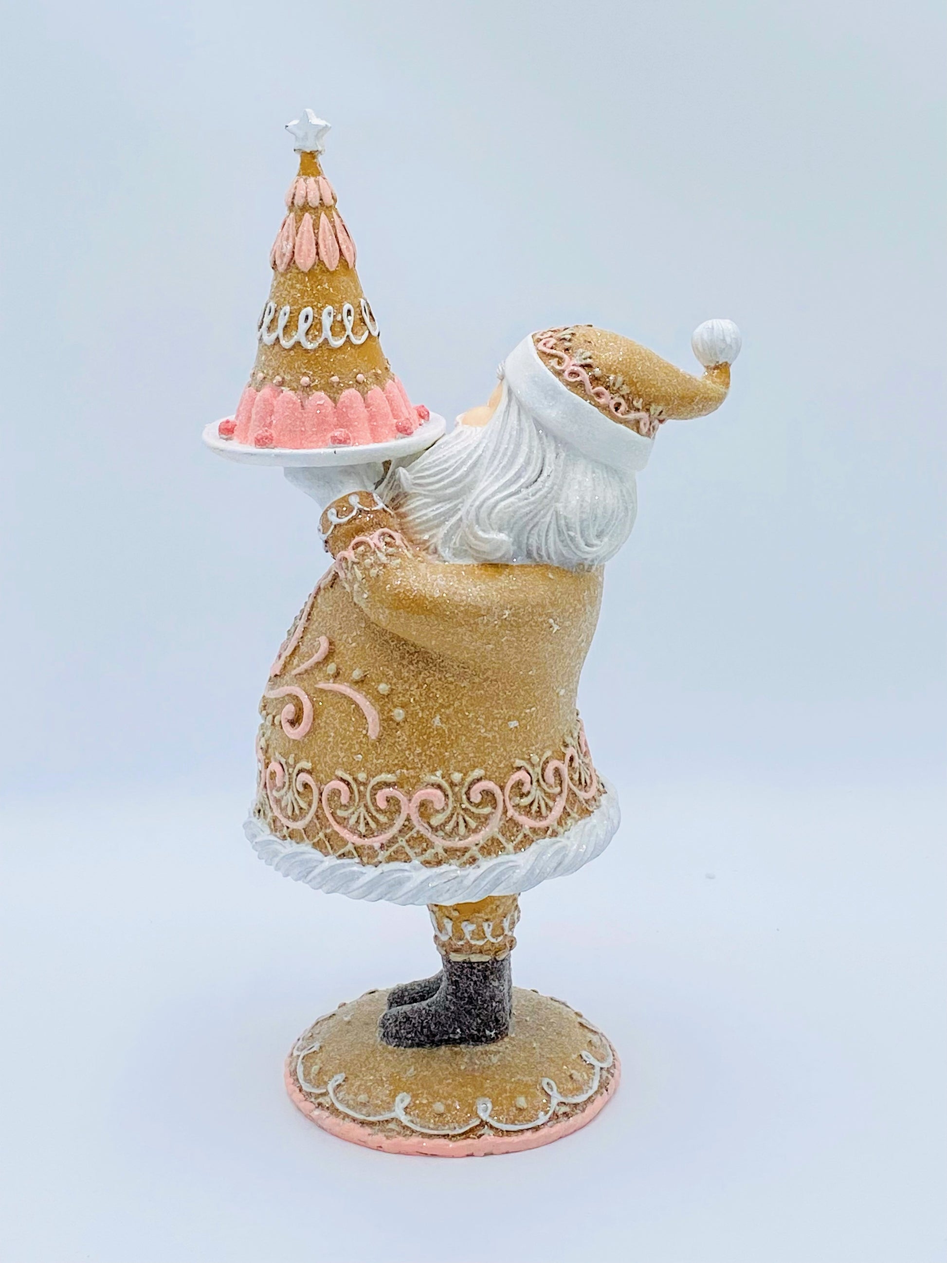 December Diamonds: Pink Gingerbread Santa