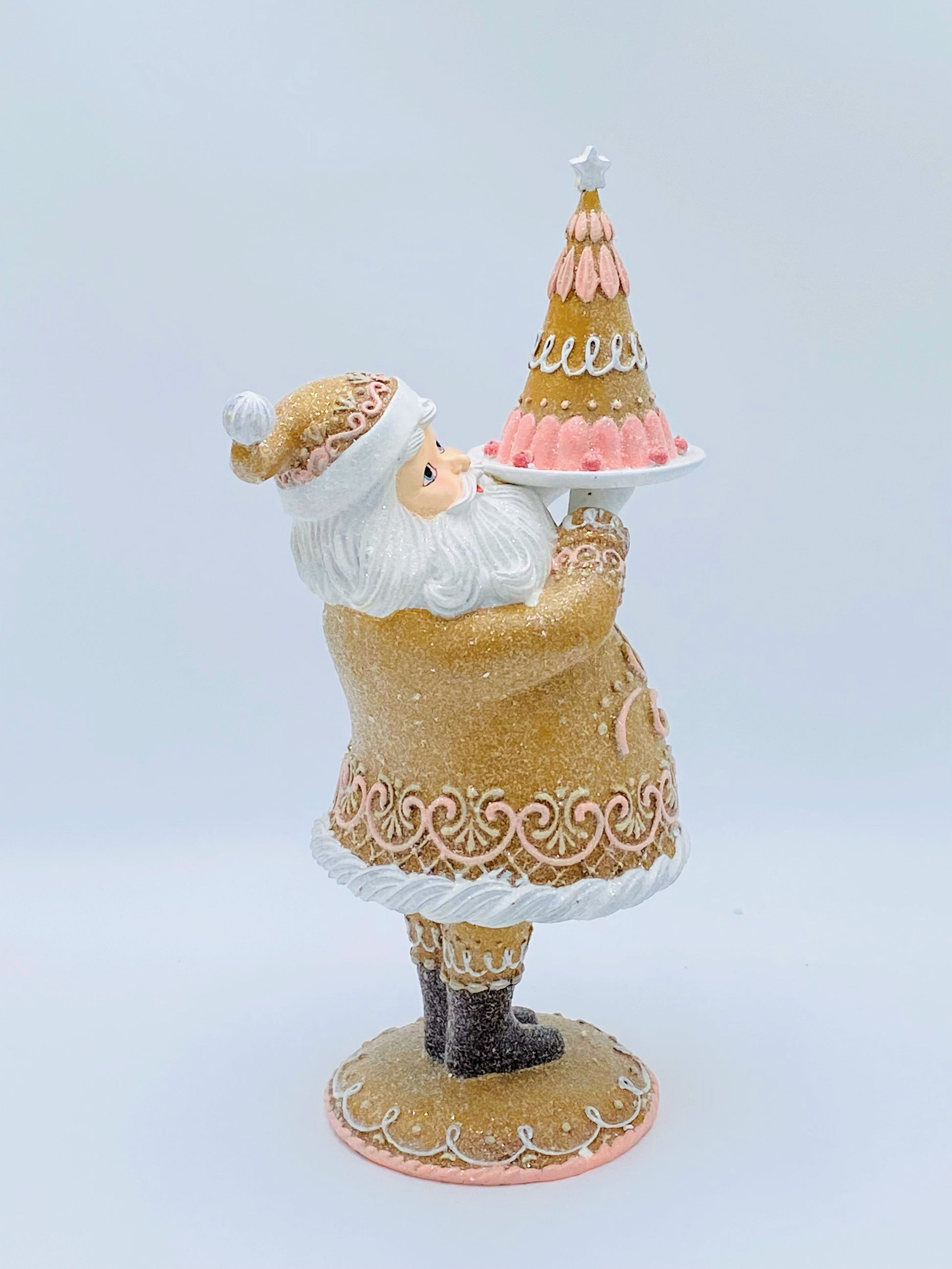 December Diamonds: Pink Gingerbread Santa