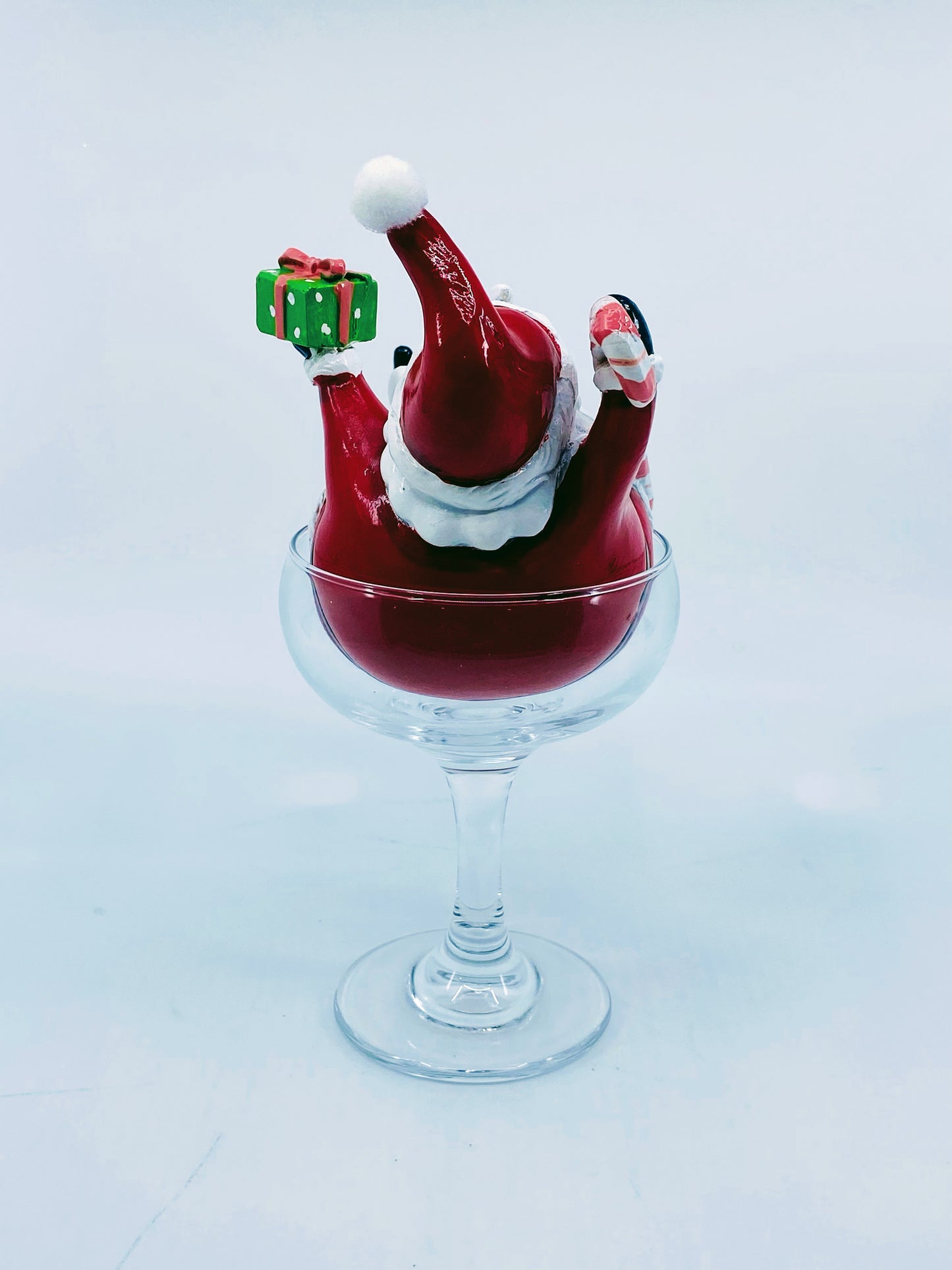 December Diamonds: Retro Santa in Martini Glass