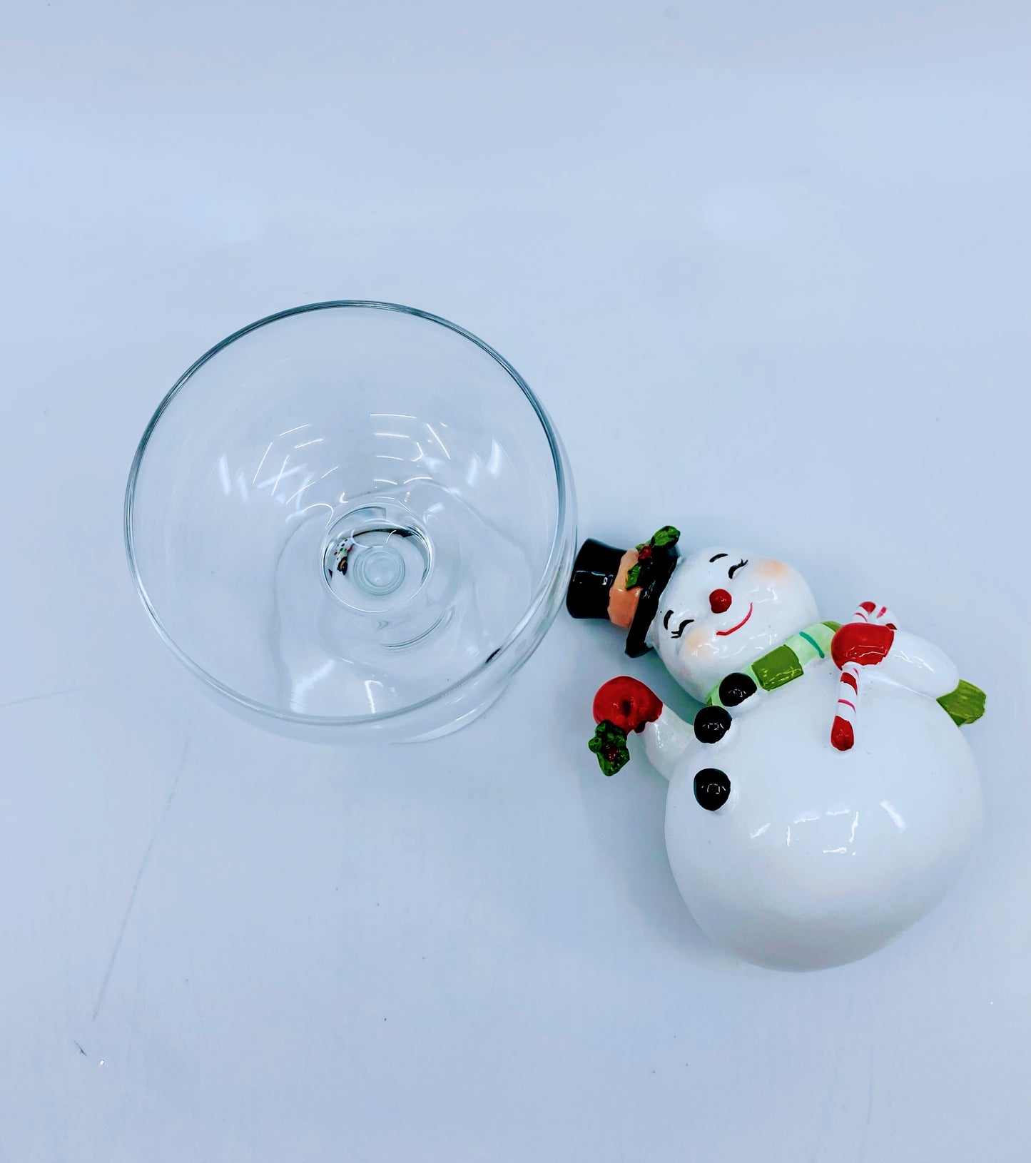 December Diamonds: Retro Snowman in Martini Glass