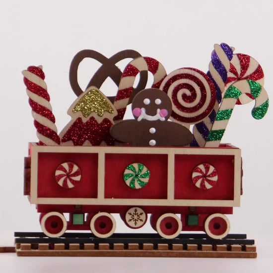 Old World Christmas: Candy Cane Train Car